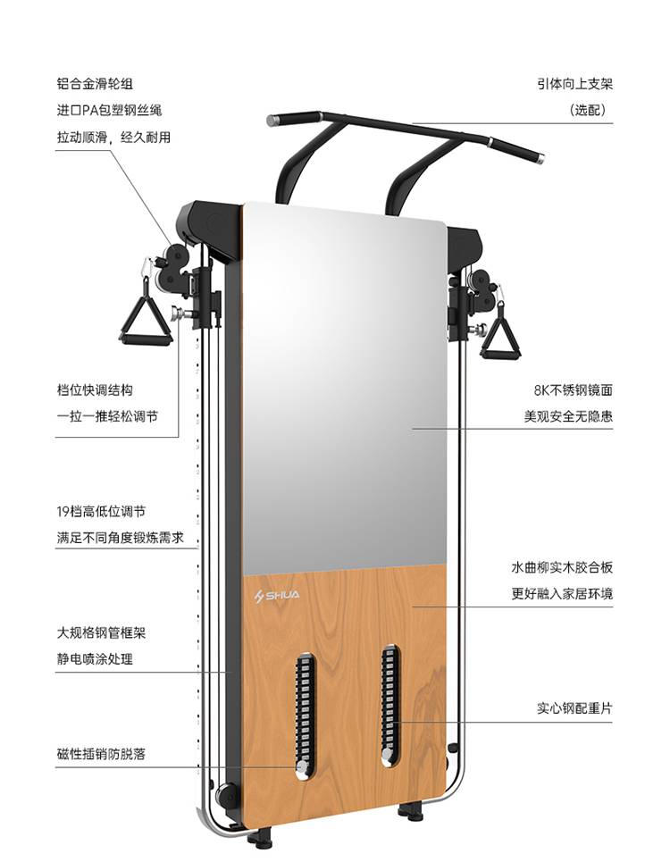 SH-G699 壁挂式拉绳训练器-广西谈求吧体育健身器材有限公司 SH-G699 壁挂式拉绳训练器-广西谈求吧体育健身器材有限公司